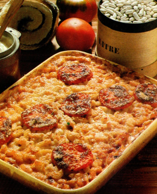 BACALHAU GRATINADO COM FEIJÃO